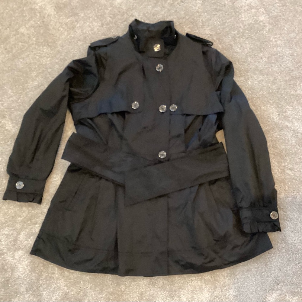 Laundry By Design Jacket women’s black raincoat windbreaker Large